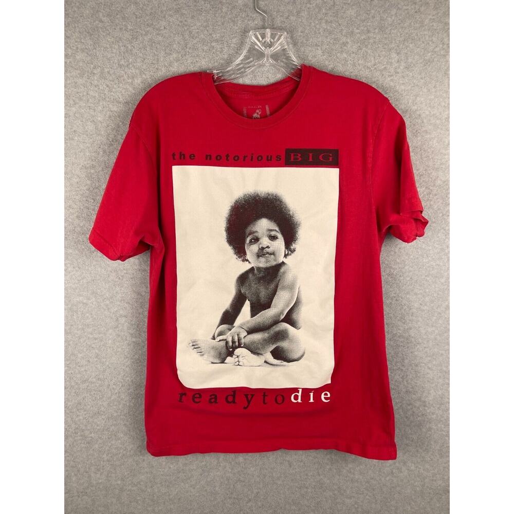 Brooklyn Mint Notorious BIG Ready to Die T Shirt Mens M Red Rap Album‎ Cover